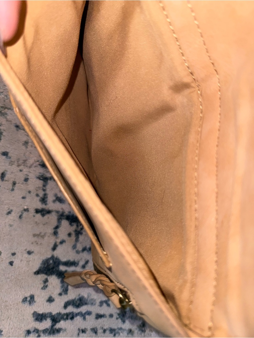 Beige Women’s Crossbody Bag - Neutral Tan Shoulder Bag - Picture 5 of 6